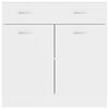 vidaXL Drawer Bottom Cabinet White Engineered wood Drawer Bottom Cabinet