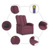 vidaXL Electric Massage Recliner Chair Purple Polyester, Metal, Plywood