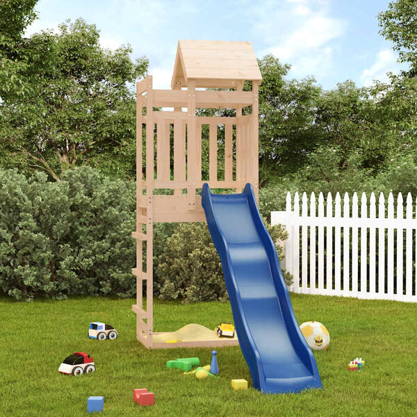 vidaXL Outdoor Playset Brown Solid pine wood Large Durable