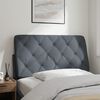 vidaXL Headboard Cushion Dark grey Velvet (100% polyester) 40.2 in