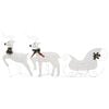 vidaXL Reindeer And Sleigh Christmas Decoration Set of 4 White Mesh, Metal