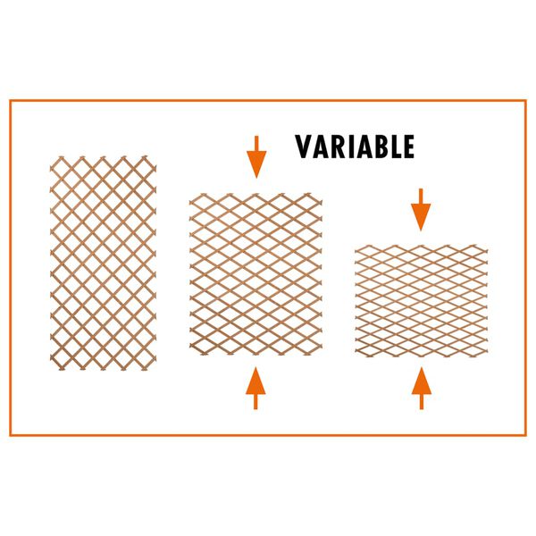 Nature Trellis Fence Natural Wood Wood Large Adjustable Armrests