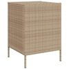 vidaXL Garden Storage Cabinet Beige PE Rattan Medium