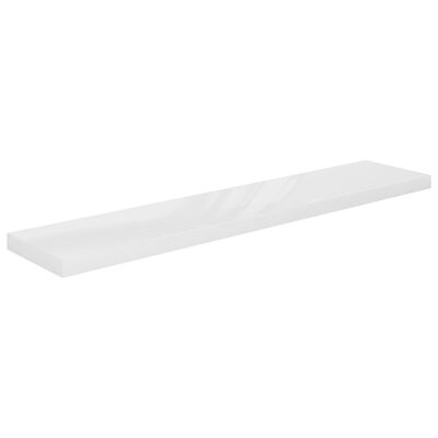 vidaXL Floating Wall Shelves 4 pcs High Gloss White 47.2"x9.3"x1.5" MDF