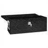vidaXL Storage Box Black 23.6"x9.3"x9.1" Aluminum