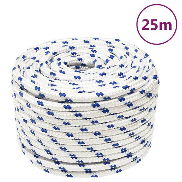 vidaXL Boat Rope White 0.47 " 82.0 ' Polypropylene