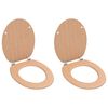 vidaXL WC Toilet Seats 2 pcs with Lids MDF Bamboo Design (2x143927)