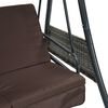 vidaXL Garden Swing Bench Coffee Brown