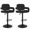vidaXL Bar Stool Set of 2 Black