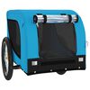 vidaXL Pet Bike Trailer Blue and Black Oxford fabric, iron, PVC