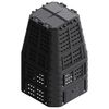 vidaXL Compost Bin Black Plastic Large Sliding Parts Compost Bin