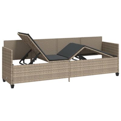 Lounge chaise section of a modular outdoor sofa with adjustable backrest.