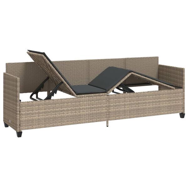 vidaXL Sun Lounger Light Grey