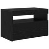 vidaXL TV Cabinet Black Oak 23.62 x 13.78 x 15.75 in Engineered Wood