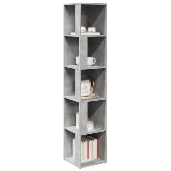 vidaXL Corner Cabinet Concrete grey Engineered wood