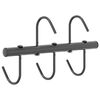 vidaXL Bridle Hanger Black Powder-coated steel Medium Swivel