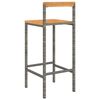 vidaXL Bar Stool Set of 4 Grey