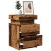 vidaXL Bedside Cabinet Set of 2 Old wood Engineered wood