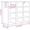 vidaXL Shoe Cabinet with Shelf Sonoma Oak 30.51 x 11.81 x 26.38 in