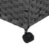 vidaXL Laundry Basket with Wheels Grey 23.6x13.8x23.8" Rattan