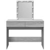 vidaXL Dressing Table Grey Sonoma Engineered wood, Glass Medium