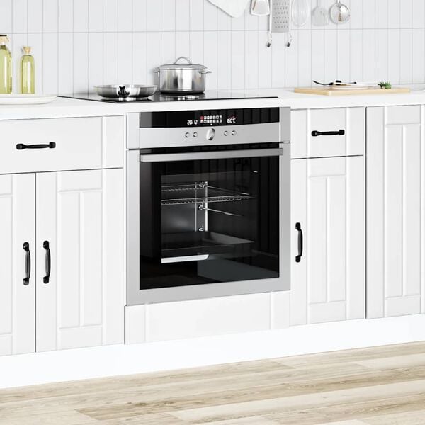 vidaXL Oven Cabinet White Engineered Wood Compact Adjustable Feet