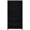 vidaXL Book Cabinet Black Solid pine wood 31.5 x 13.8 x 60.6 in