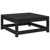 vidaXL Footstool Black Solid pine wood 27.6x27.6x11.8 in Modular