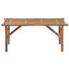 vidaXL Patio Bench Bright green, Natural bamboo Bamboo, 100% Polyester