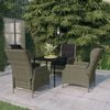 vidaXL Garden Dining Set Brown, Black