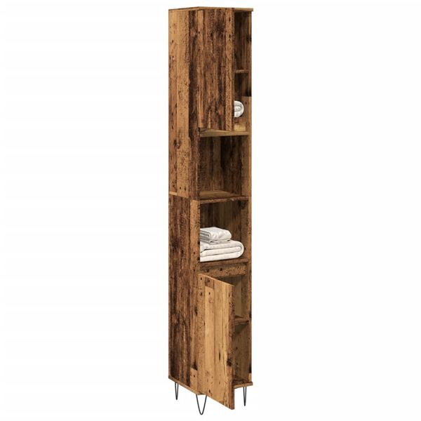 vidaXL Bathroom Cabinet Old wood Engineered wood