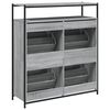 vidaXL Shoe Cabinet Grey sonoma Engineered wood Large Minimalistic