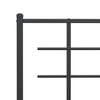 vidaXL Bed Frame Black Powder-Coated Steel Twin Modern Bed Frame