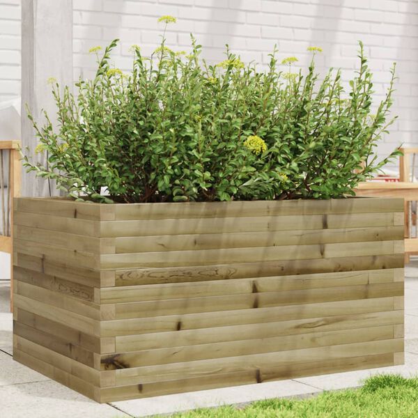 vidaXL Garden Planter Natural wood Pressure-treated pine wood Large