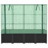 vidaXL Raised Bed Black, Green Polypropylene, Iron, Polyethylene Large