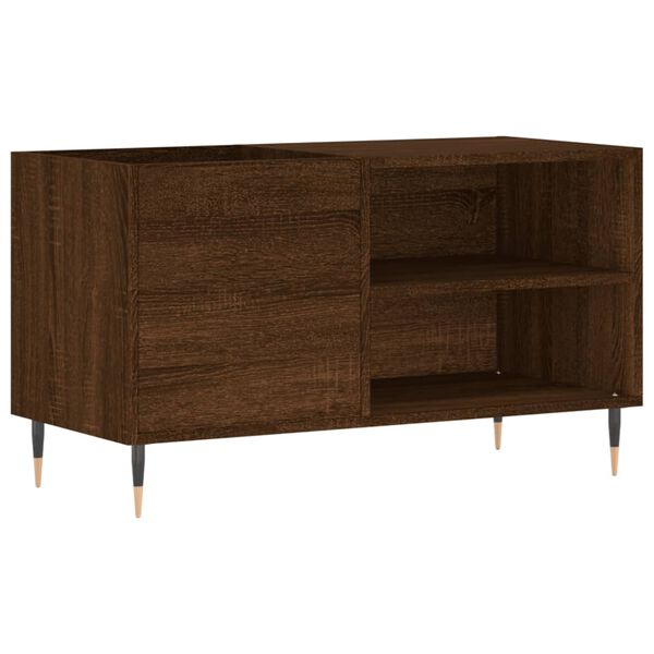 vidaXL Record Cabinet Brown Oak Engineered Wood Medium Record Cabinet