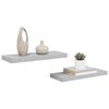 vidaXL Wall Shelf Set of 2 Concrete grey Honeycomb MDF, metal