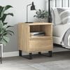 vidaXL Bedside Cabinet Sonoma Oak Engineered Wood, Metal Bedside Cabinet