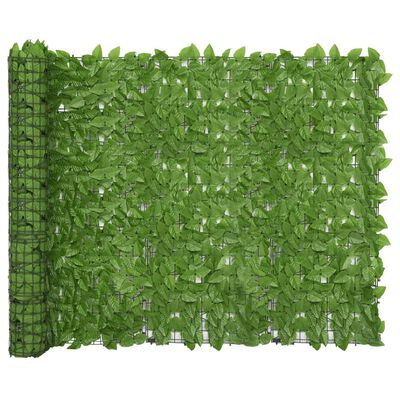 vidaXL Balcony Screen with Green Leaves 157.5"x59.1"
