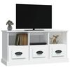 vidaXL TV Cabinet White Engineered wood Medium TV Cabinet Rectangular