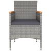 vidaXL Garden Dining Set Grey