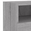 vidaXL TV Wall Cabinet Set of 2 Grey Sonoma Engineered wood Standard