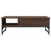 vidaXL Coffee Table Brown Oak Engineered Wood, Metal Medium