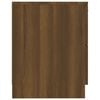 vidaXL Bedside Cabinet Set of 2 Brown oak Engineered wood Standard