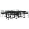 vidaXL Garden Dining Set Black