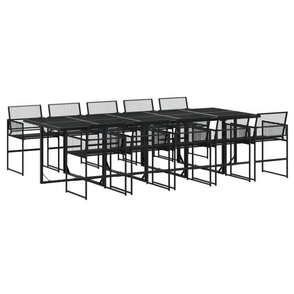 vidaXL Garden Dining Set Black