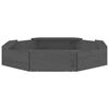 vidaXL Sandbox Grey Solid pine wood 43.7 x 43.7 x 7.9 in Durable