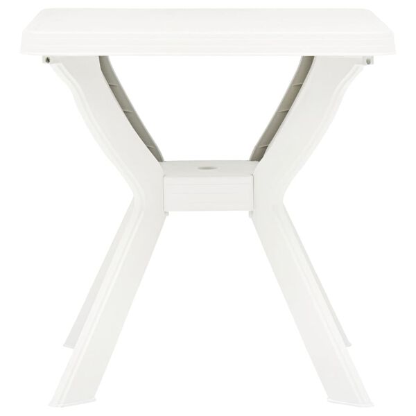 vidaXL Garden Table White Plastic 27.6x27.6 in Durable Bistro Table