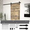 vidaXL Sliding Door "SKIEN" Hardware Kit 78.7 " Steel Black