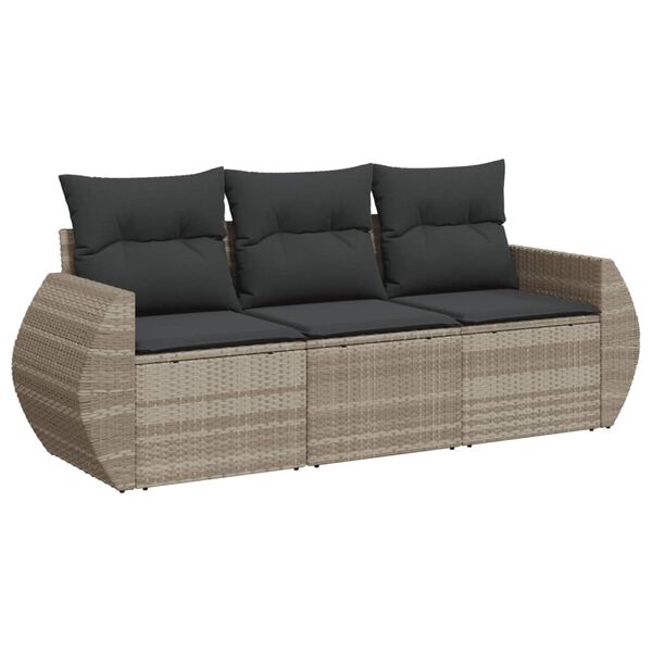 vidaXL Garden Sofa Set Light grey, Dark grey